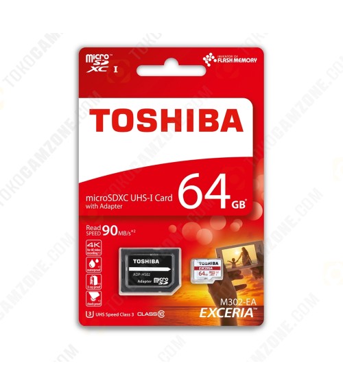 Toshiba Exceria Micro SDXC UHS-I 90MB/s 64GB Class 10 with Adapter